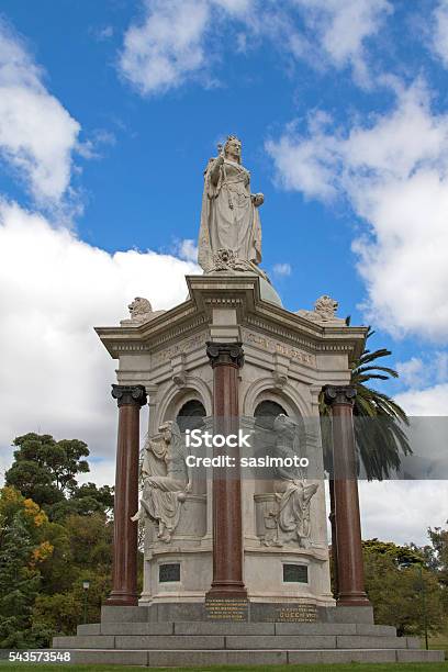 Queen Victoria Memorial In Queen Victoria Gardens Melbourne Australia Stock Photo - Download Image Now