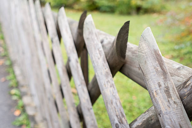 istock Wooden garden fence 543573776