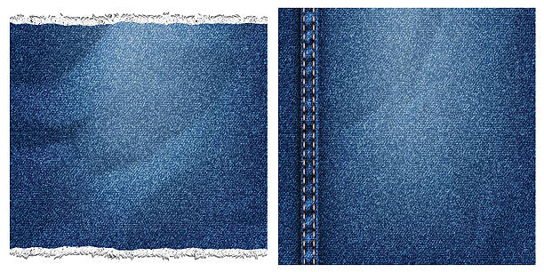 два денима: обои - джинсовая ткань stock illustrations