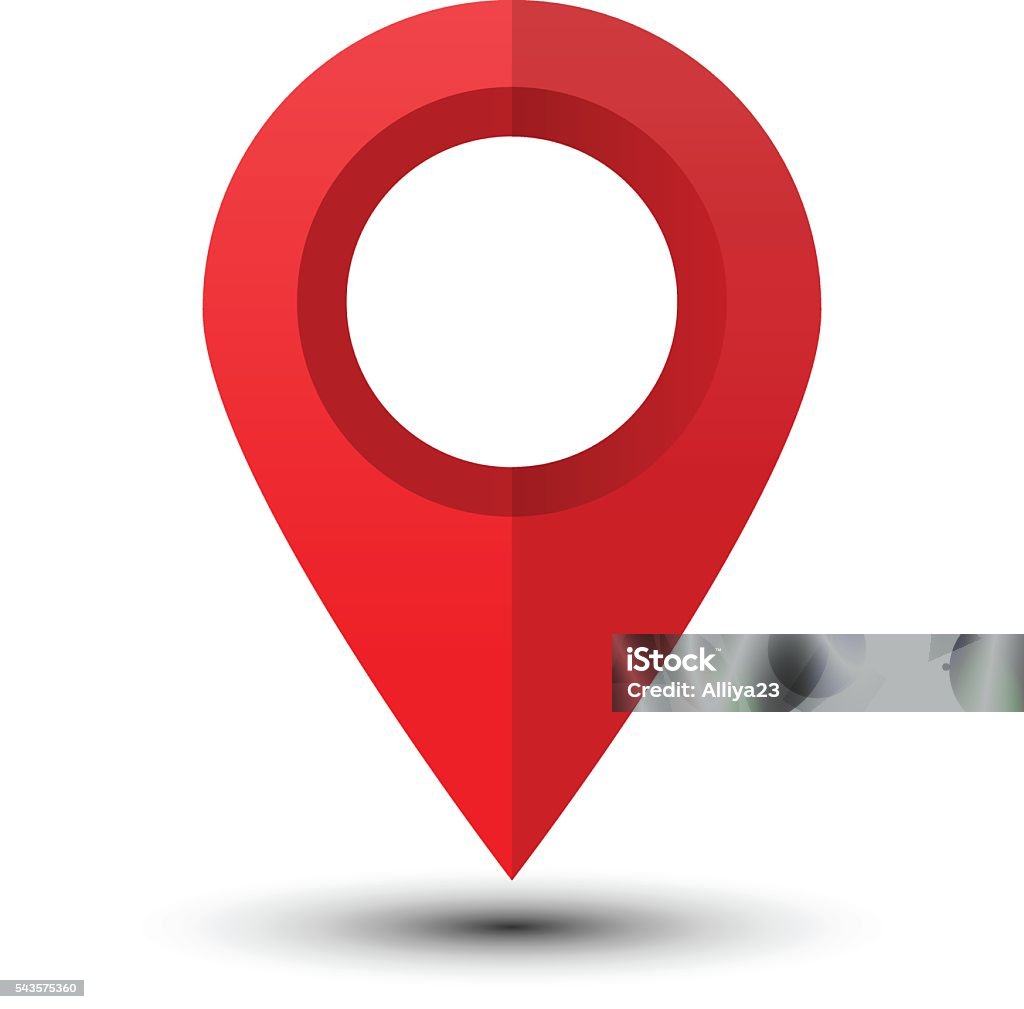Red map pointer Map pointer isolated on a white background. Map marker. Flat style vector illustration Map Pin Icon stock vector