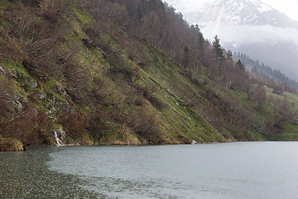 istock Mountain Lake on a Rainy Day 543575826