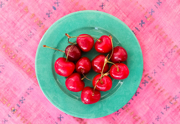 istock Top View of Cherries on a Table 543577652