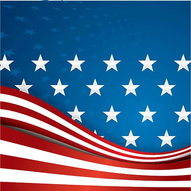 Vector illustration of American Flag background illustration