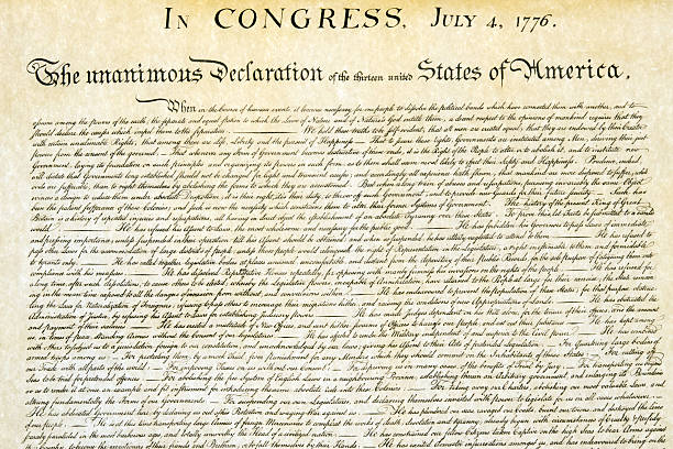 istock Declaration of independence 4th july 1776 close up 543582202