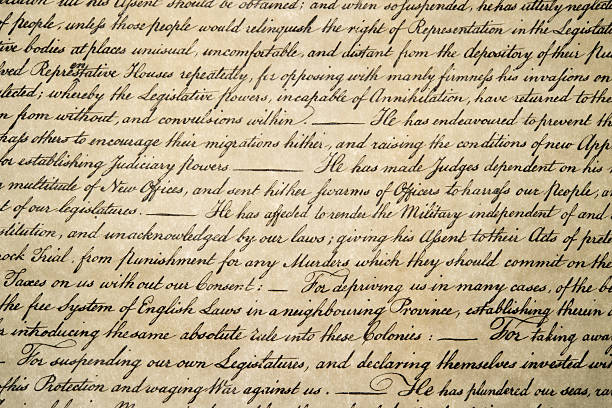istock Declaration of independence 4th july 1776 close up 543582266