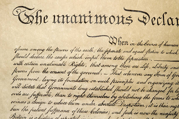istock Declaration of independence 4th july 1776 close up 543582284
