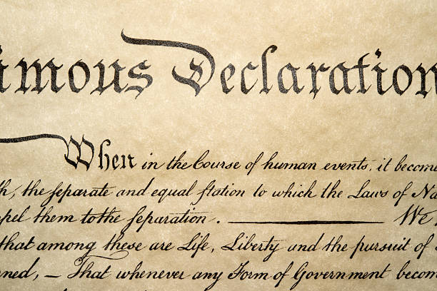 istock Declaration of independence 4th july 1776 close up 543582322
