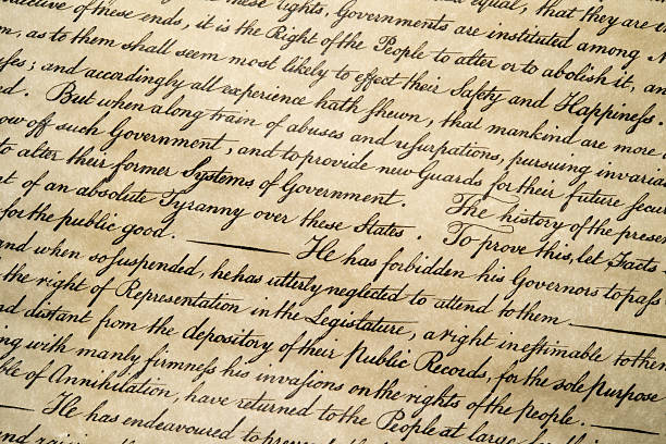 istock Declaration of independence 4th july 1776 close up 543582364