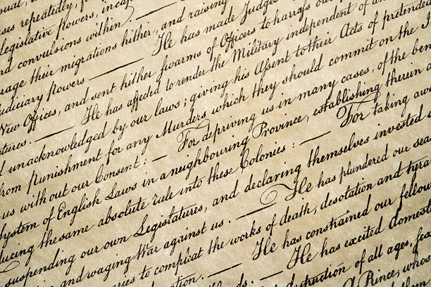 istock Declaration of independence 4th july 1776 close up 543582384