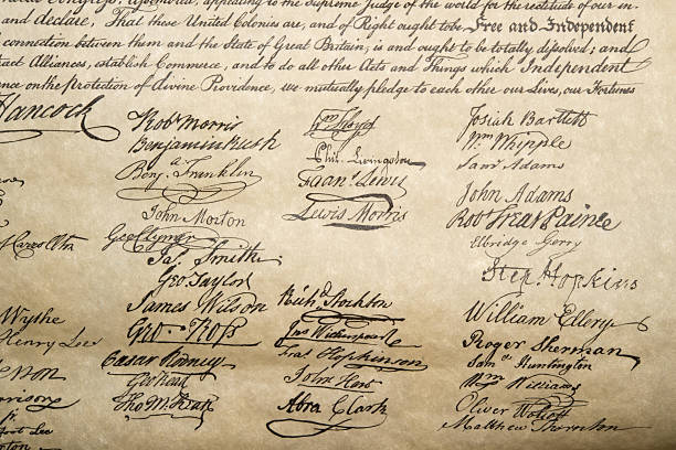 istock Declaration of independence 4th july 1776 close up 543582426
