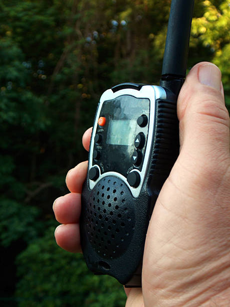 istock Speaking into a Handheld Walkie-Talkie Radio 543585504