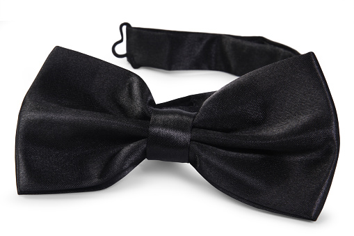 Black bow Tie, isolated on white background