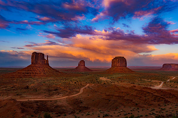istock Monument Valley Arizona colorful sunset sky 543588274