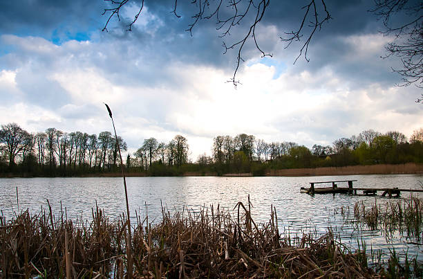 istock Lake with footbridge in the distance 543589334