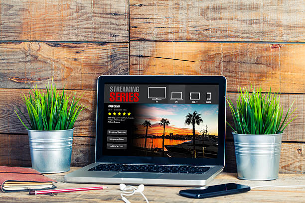 istock Streaming tv series on the internet. 543590634