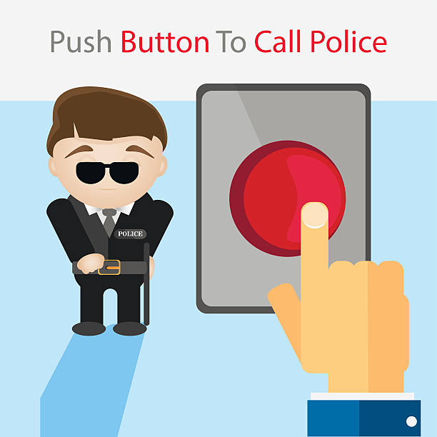 Police Call Button 40+ Victim Talking To Police Stock Illustrations, Royalty-Free Vector ...