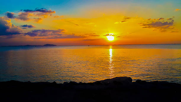 istock Sunset the beach and beautiful sky. 543591862