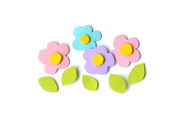 istock Flower paper cut - isolated 543592208