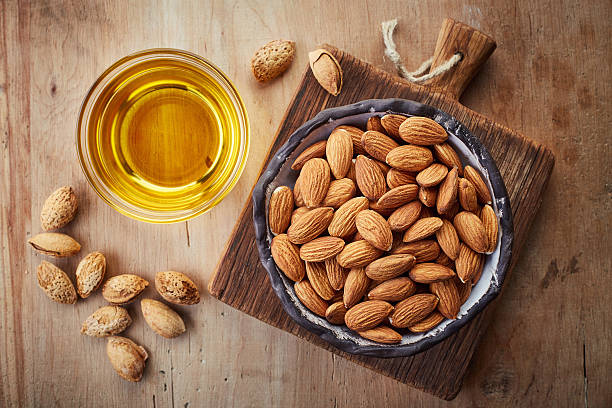 istock Almond oil and almonds 543594354