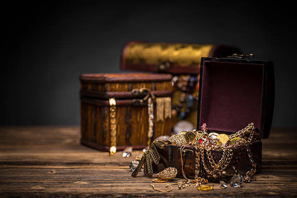 istock Wooden jewellery box 543594366