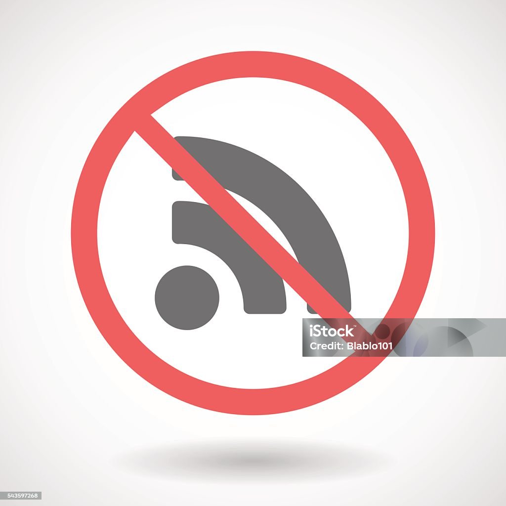 Bann Rss Forbidden Signal With A Rss Feed Sign Stock Illustration - Download ...