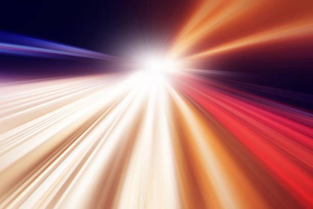 istock Motion blurred image of traffic lights on the road. 543600398