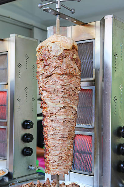 istock Kebab on it's special bbq cooking tray 543653414
