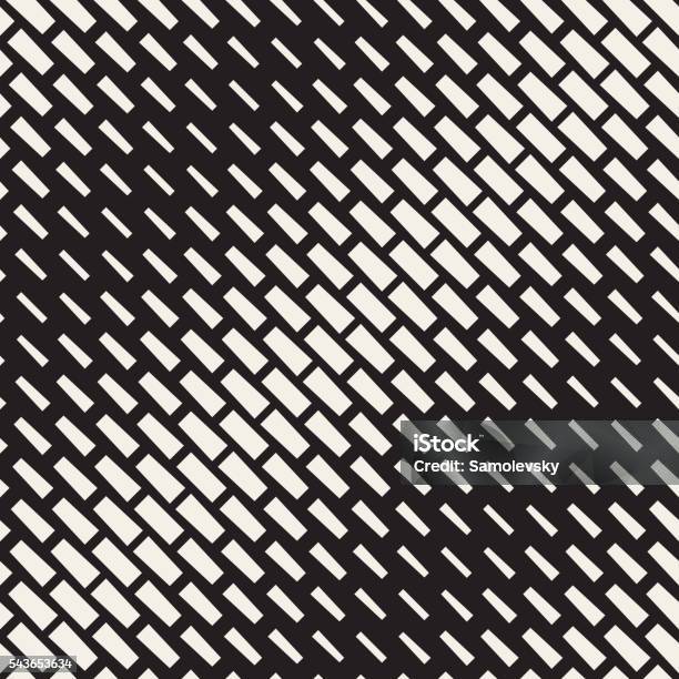 Rectangle Hitam Vektor Seamless Hitam Dan Putih Diagonal Halftone Rectangle Pattern ...