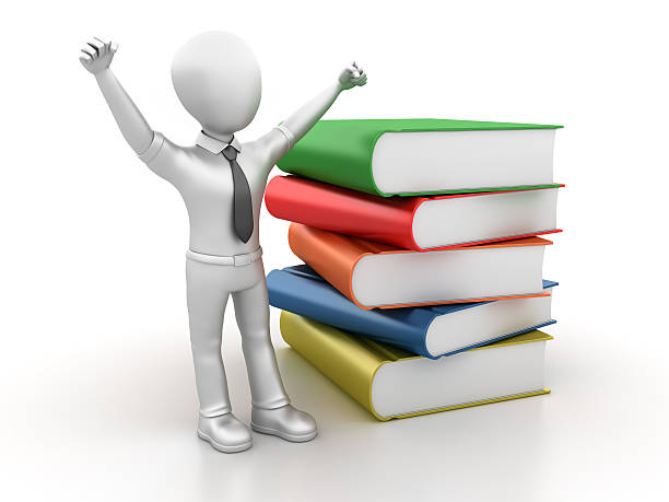 istock Stack of Books with Businessman 543653760