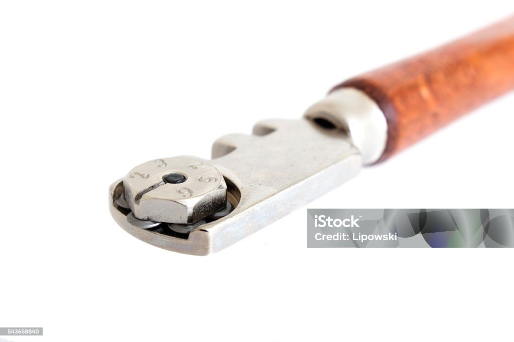 Glass Cutter Tool For Cutting Glass With Iron Wheels Stock Photo