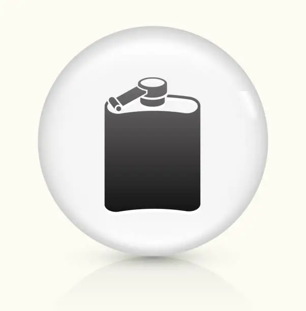 Vector illustration of Drink icon on white round vector button