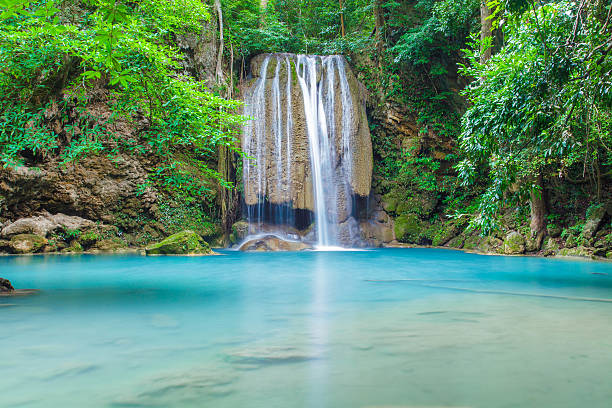 滝  - waterfall erawan tropical rainforest tree ストックフォトと画像