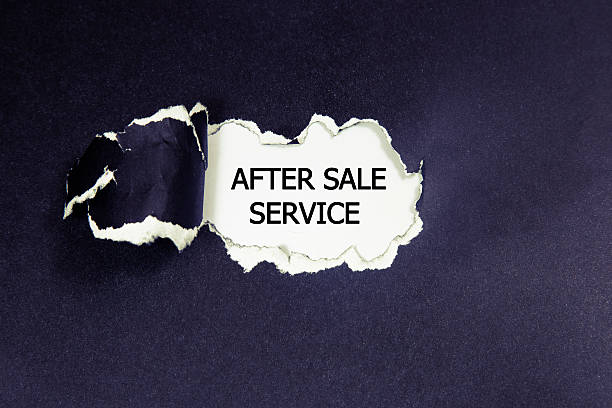 istock Torn paper with word AFTER SALE SERVICE 543660998