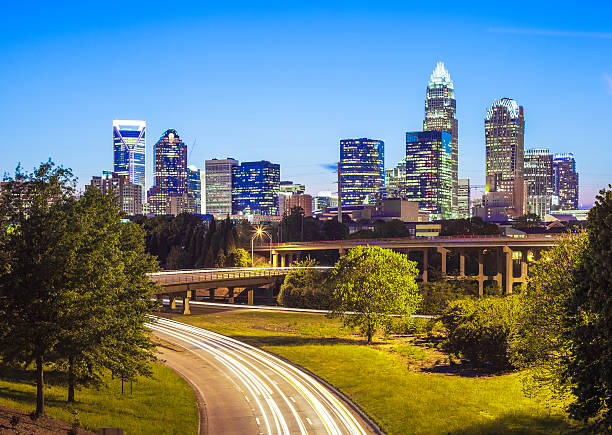 Charlotte, NC at night.
