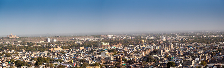 Cityscape of Jodhpur, in the Indian Rajasthan state. It is also called the Blue City.