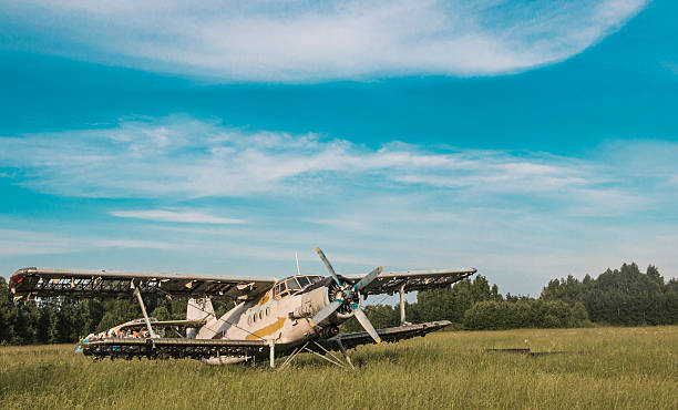 istock old airplane on the field 543670724