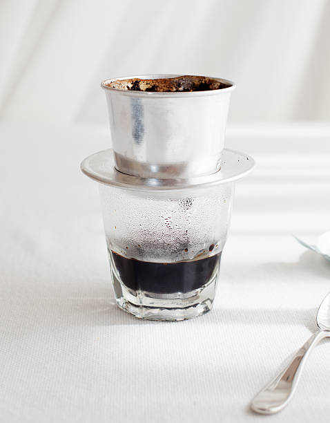 istock Traditional Vietnamese coffee on white background 543676960