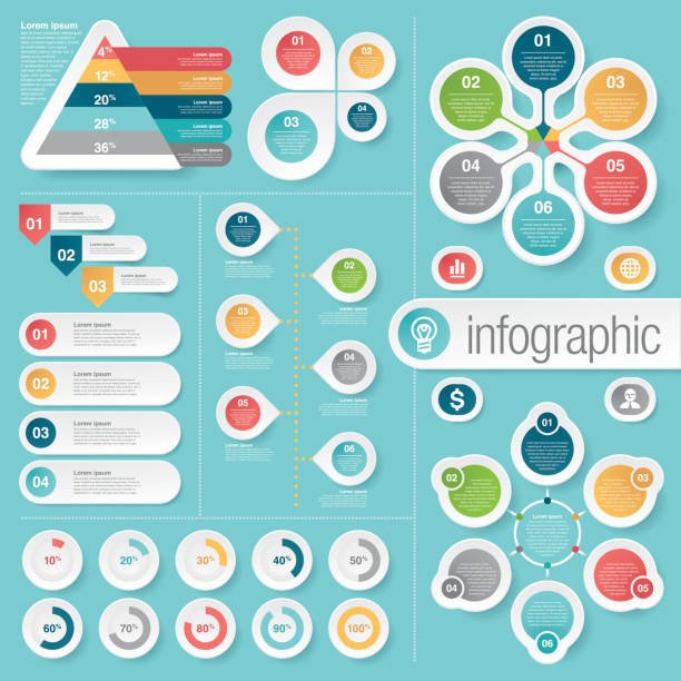 ilustrações, clipart, desenhos animados e ícones de negócios elementos para infográficos - editorial use