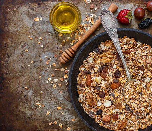 istock Homemade granola with raisins, walnuts, almonds and hazelnuts 543683728