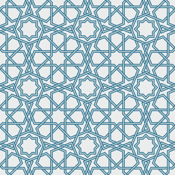 Traditional Islam Geometric pattern, seamless Entwined modern pattern, based on traditional oriental arabic patterns. Seamless vector background. Easy to recolor. Arabesque geometric pattern. Traditional Islam pattern. celtic culture celtic style star shape symbol stock illustrations