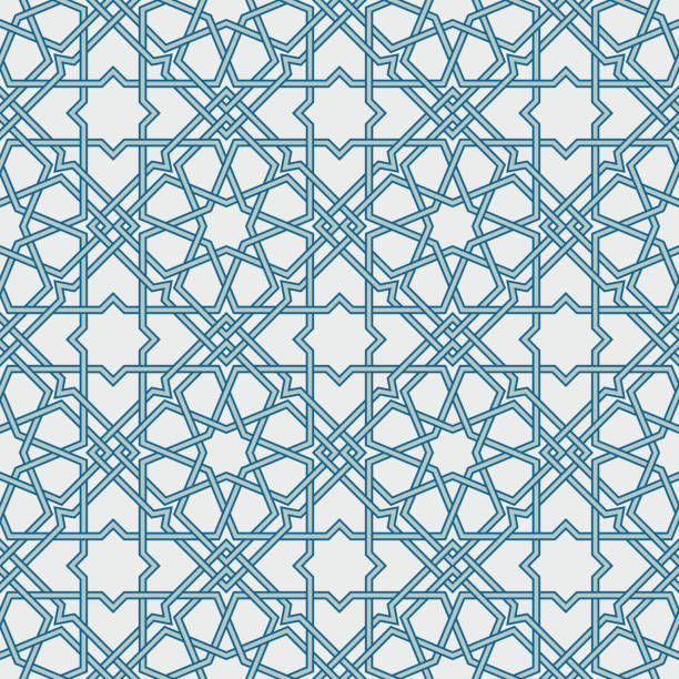 Traditional Islam Geometric pattern, seamless Entwined modern pattern, based on traditional oriental arabic patterns. Seamless vector background. Easy to recolor. Arabesque geometric pattern. Traditional Islam pattern. celtic culture celtic style star shape symbol stock illustrations