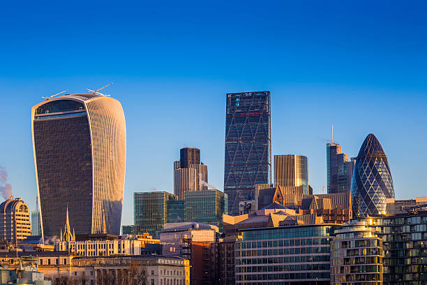 istock London, England - Bank district at sunrise 543684352