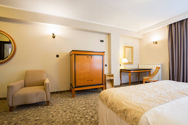 istock Classic style hotel bedroom interior 543687462