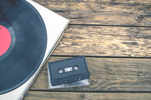 istock Vinyl records and cassettes 543688616