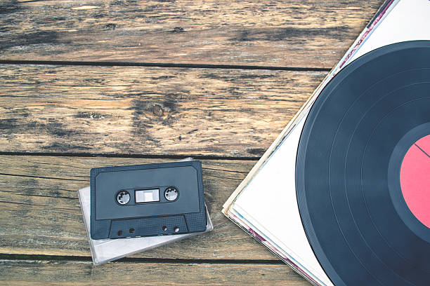istock Vinyl records and cassettes 543688800