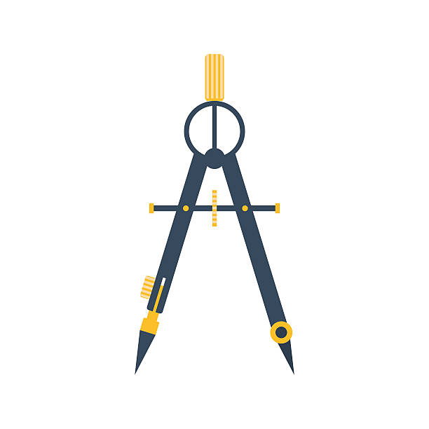 製図用コンパスます。フラットアイコンベクトルます。技術ツールの建築家、技術 - mathematical symbol accuracy abstract geometric shape点のイラスト素材／クリップアート素材／マンガ素材／アイコン素材