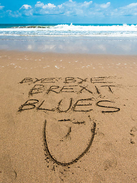 european referendum brexit blues vacation - go palavra inglesa imagens e fotografias de stock