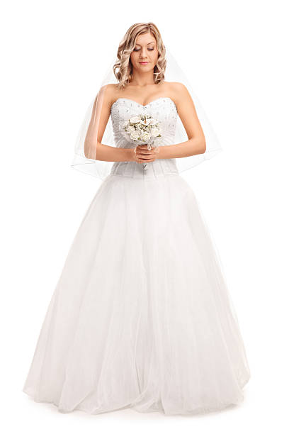 istock Bride in a white wedding dress 543690550
