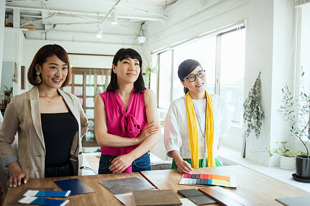 istock Team of interior designers working in the studio 543692322