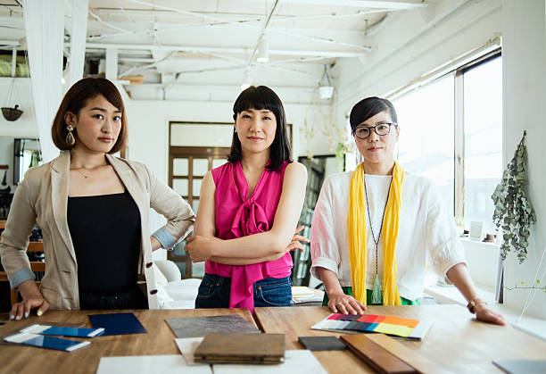 istock Team of interior designers working in the studio 543692396
